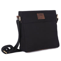 Shoulder Bag Recycled PET made of recycled PET with genuine leather in black, view 2