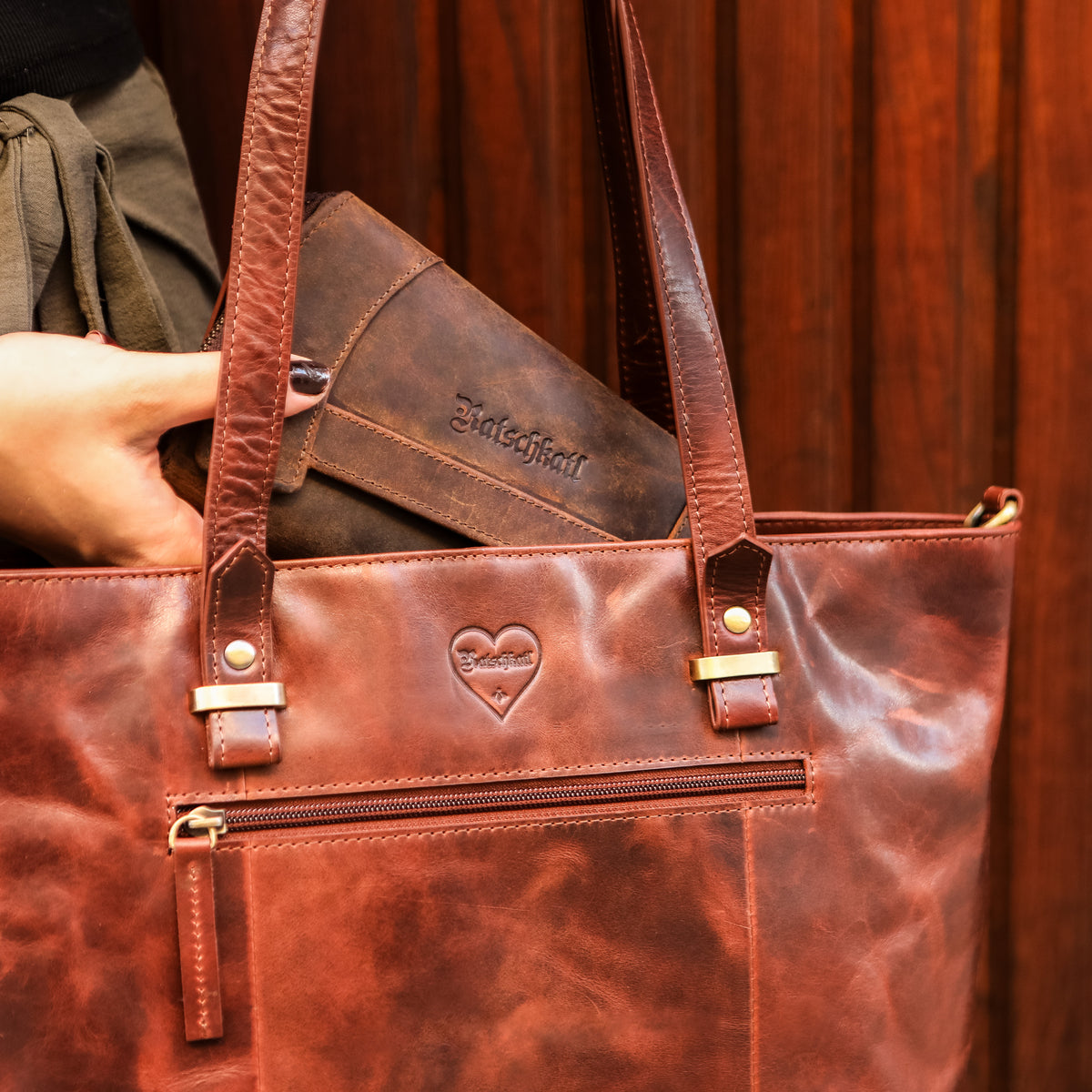 Shopper Handbag Luise made of buffalo leather, view 25