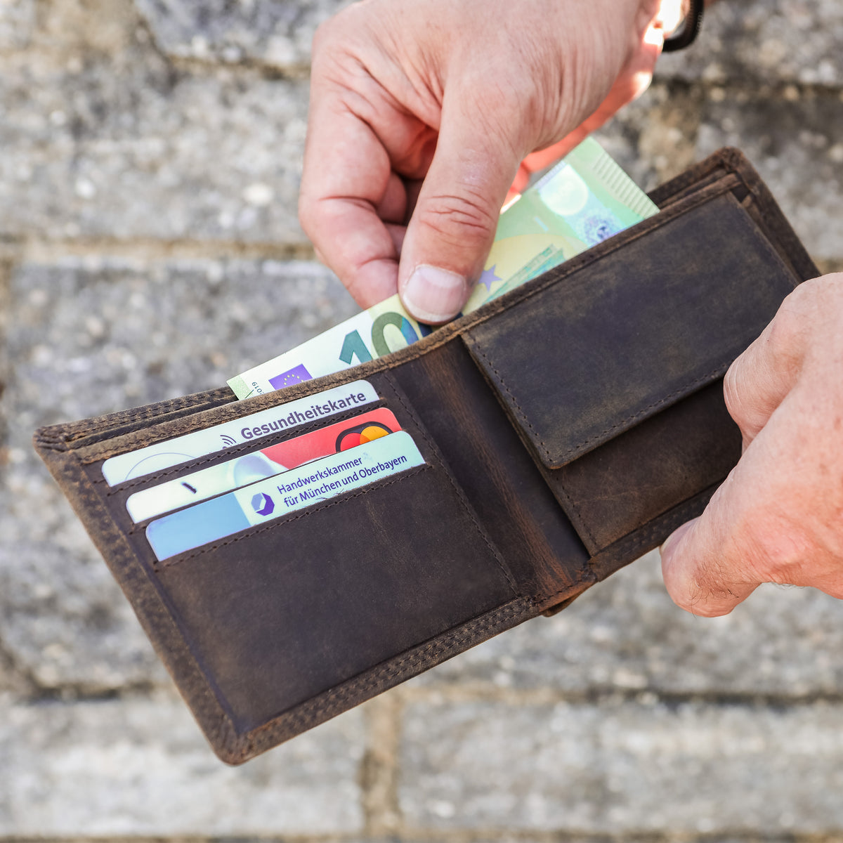 Flat Wallet Benny made of buffalo leather, view 14
