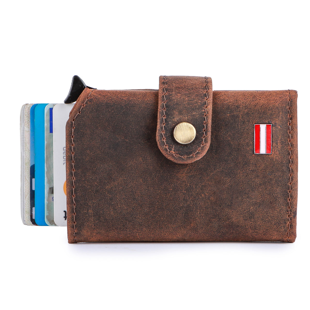 Austria Card Holder made of buffalo leather, view 11