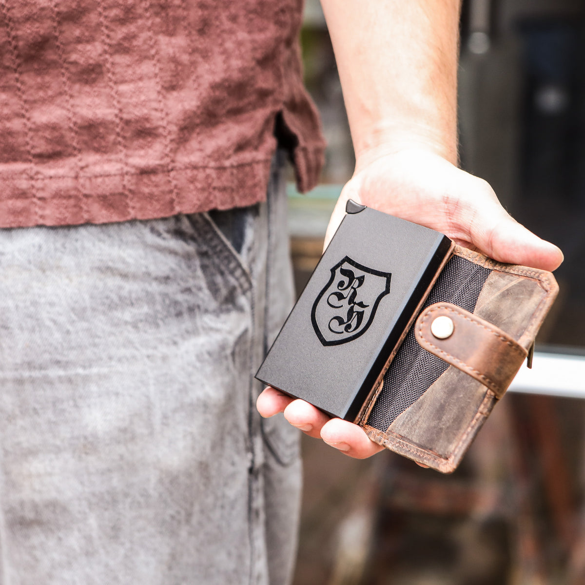 Card Holder made of buffalo leather, view 4