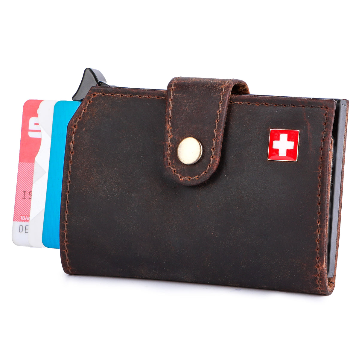 Kartenetui Schweiz aus Büffelleder, Ansicht 7