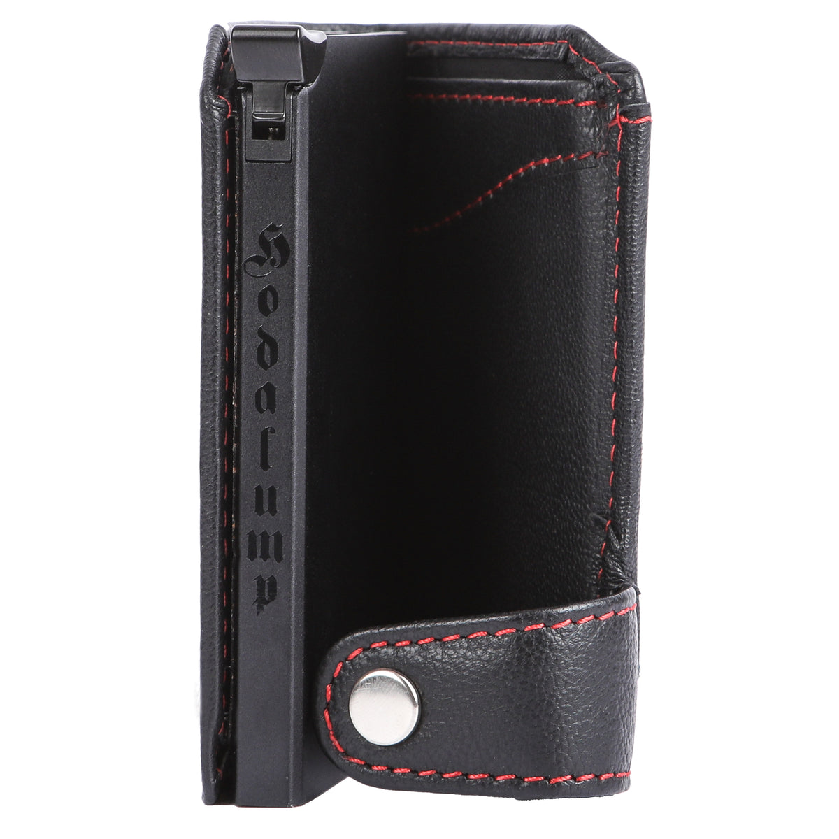 Portacarte Hodalump BLACK/RED in pelle di bufalo, vista 4
