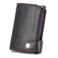 Portacarte Hodalump BLACK/RED in pelle di bufalo, vista 3