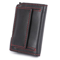 Portacarte Hodalump BLACK/RED in pelle di bufalo, vista 5