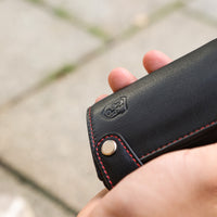 Portacarte Hodalump BLACK/RED in pelle di bufalo, vista 9
