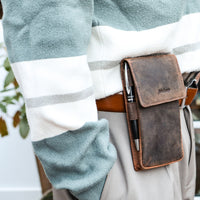 Hodalump Phone Pouch for Your Belt – Practical, Secure made of buffalo leather
