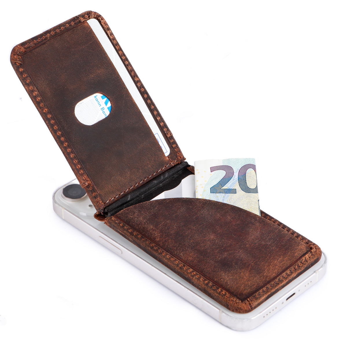 Smartphone Pouch Big made of buffalo leather, view 4