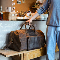 Große Reisetasche aus Büffelleder, Ansicht 3