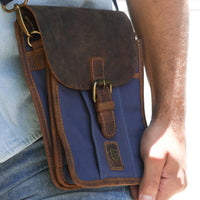 Petit sac bandoulière de voyage en cuir de buffle, vue 7