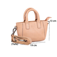 Borsa shopper soft Peach in vera pelle, vista 9