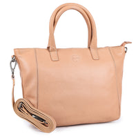 Borsa shopper soft Peach in vera pelle, vista 4
