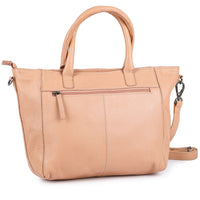 Borsa shopper soft Peach in vera pelle, vista 5