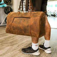 Hand Luggage & Gym Bag made of buffalo leather, view 7