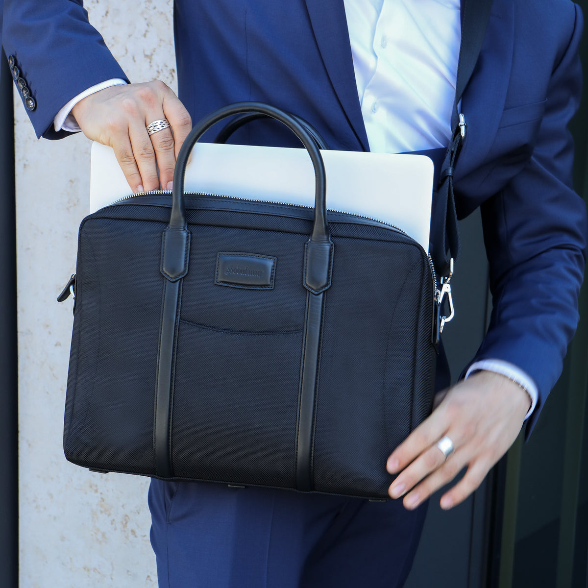 Business Tasche BLACK aus Büffelleder, Ansicht 9
