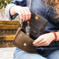 Borsa a tracolla Mini in pelle di bufalo, vista 8