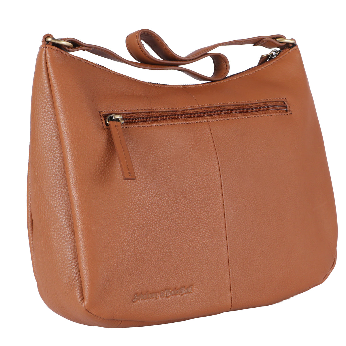 Savage bruin dameshandtas collectie van buffelleer, aanzicht 25