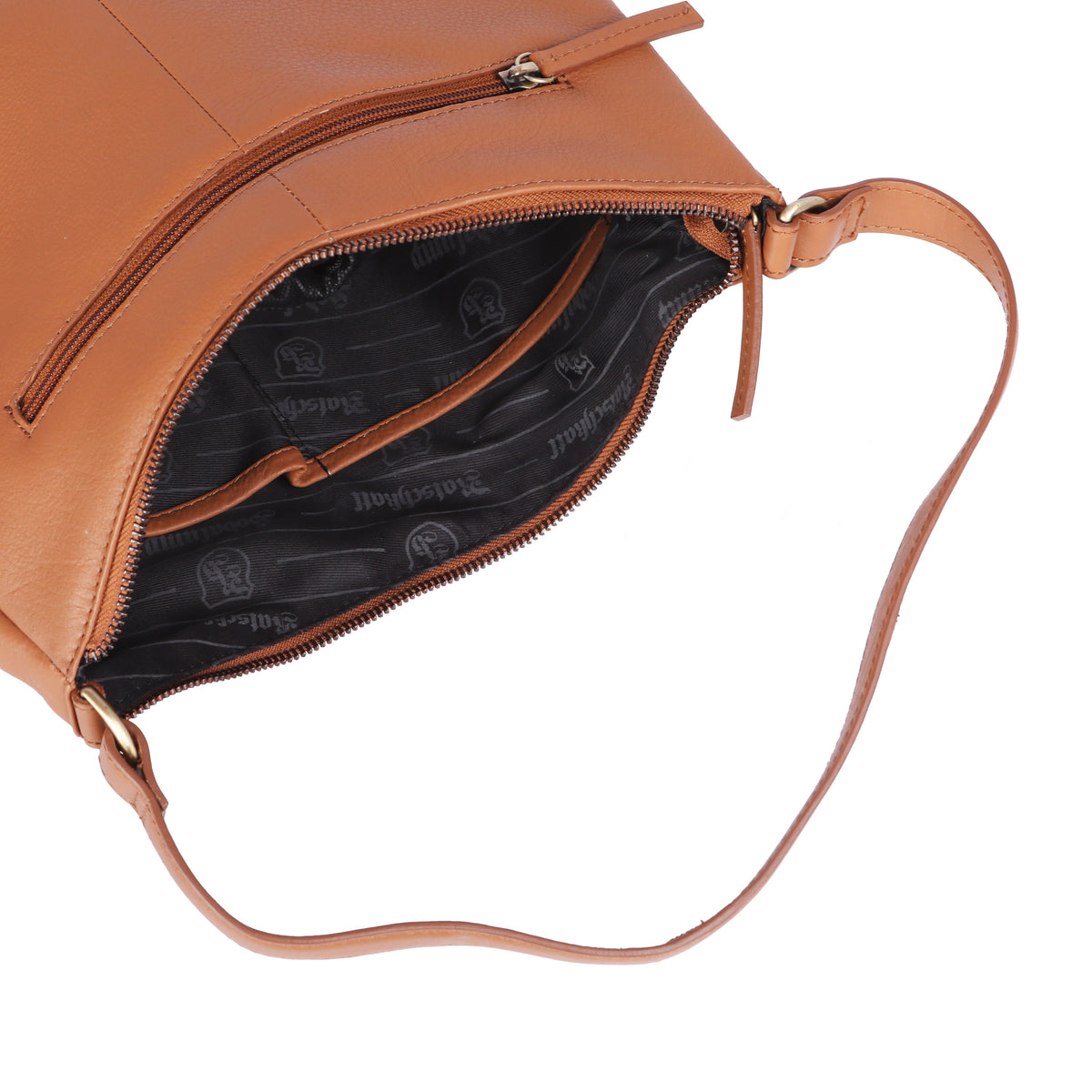 Savage bruin dameshandtas collectie van buffelleer, aanzicht 29
