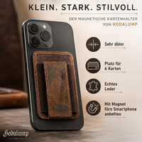 Slim Smartphone Pouch made of buffalo leather, view 5