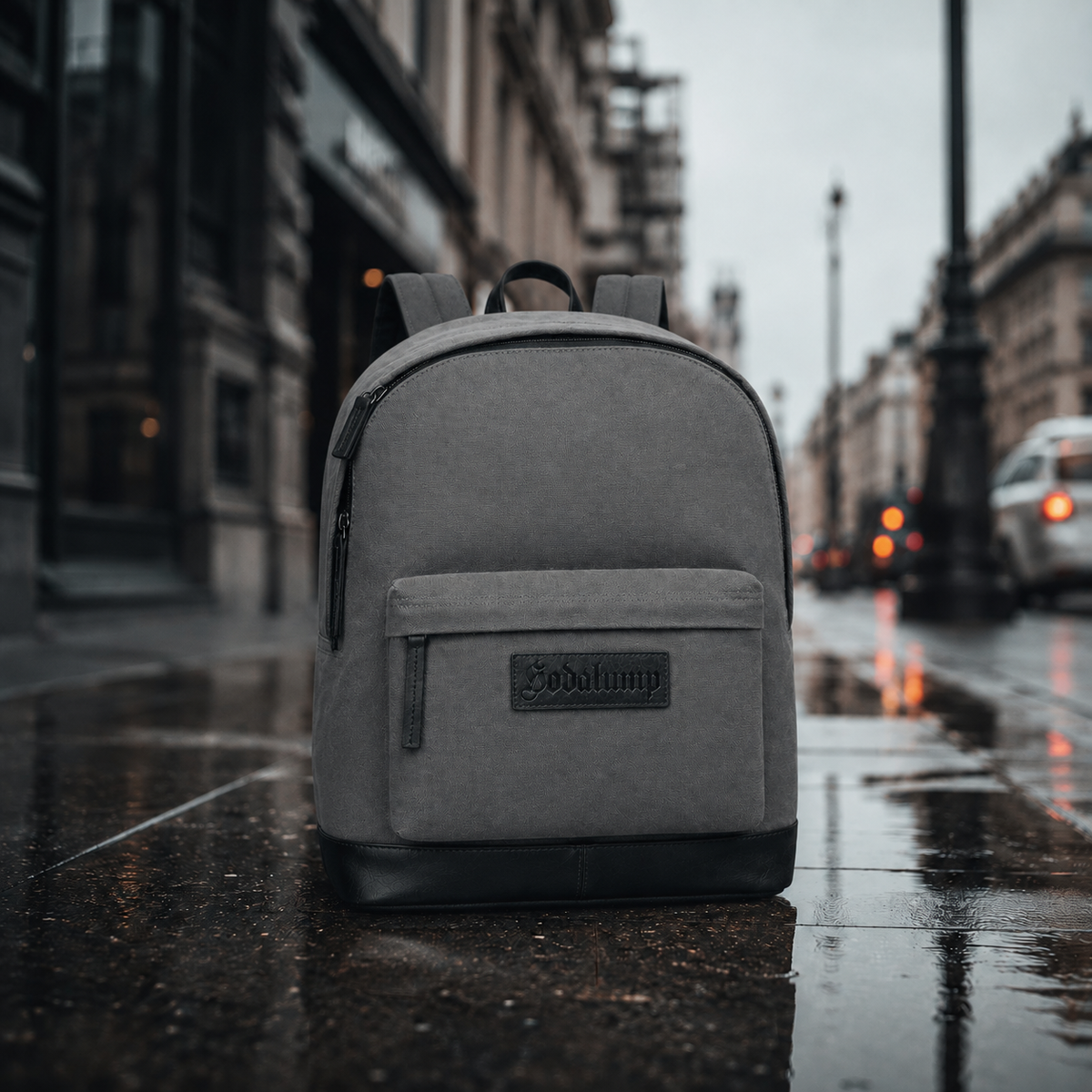 Hodalump City Rucksack color aus Büffelleder in Grau, Ansicht 7