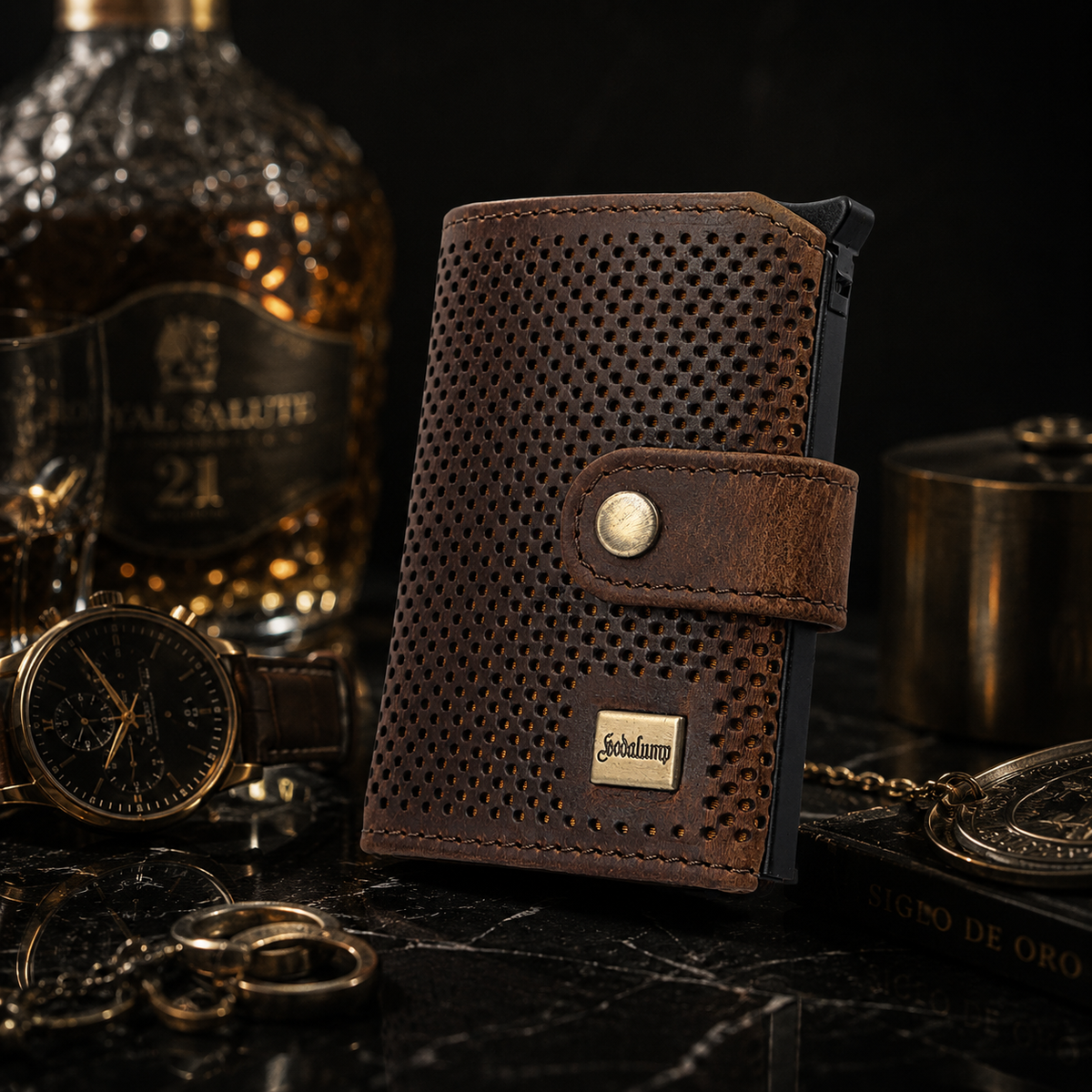 Hodalump Edition Card Holder made of buffalo leather, view 11