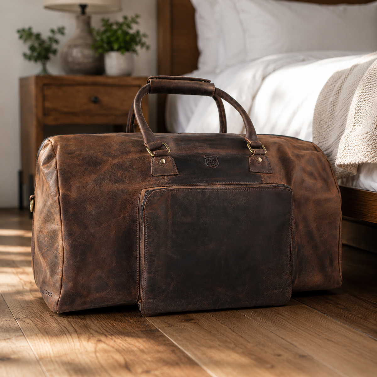Große Reisetasche aus Büffelleder, Ansicht 18