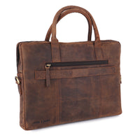 Business Bag Gecko made of buffalo leather in brown, view 8