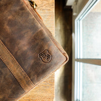 Business Bag Gecko made of buffalo leather in brown, view 6