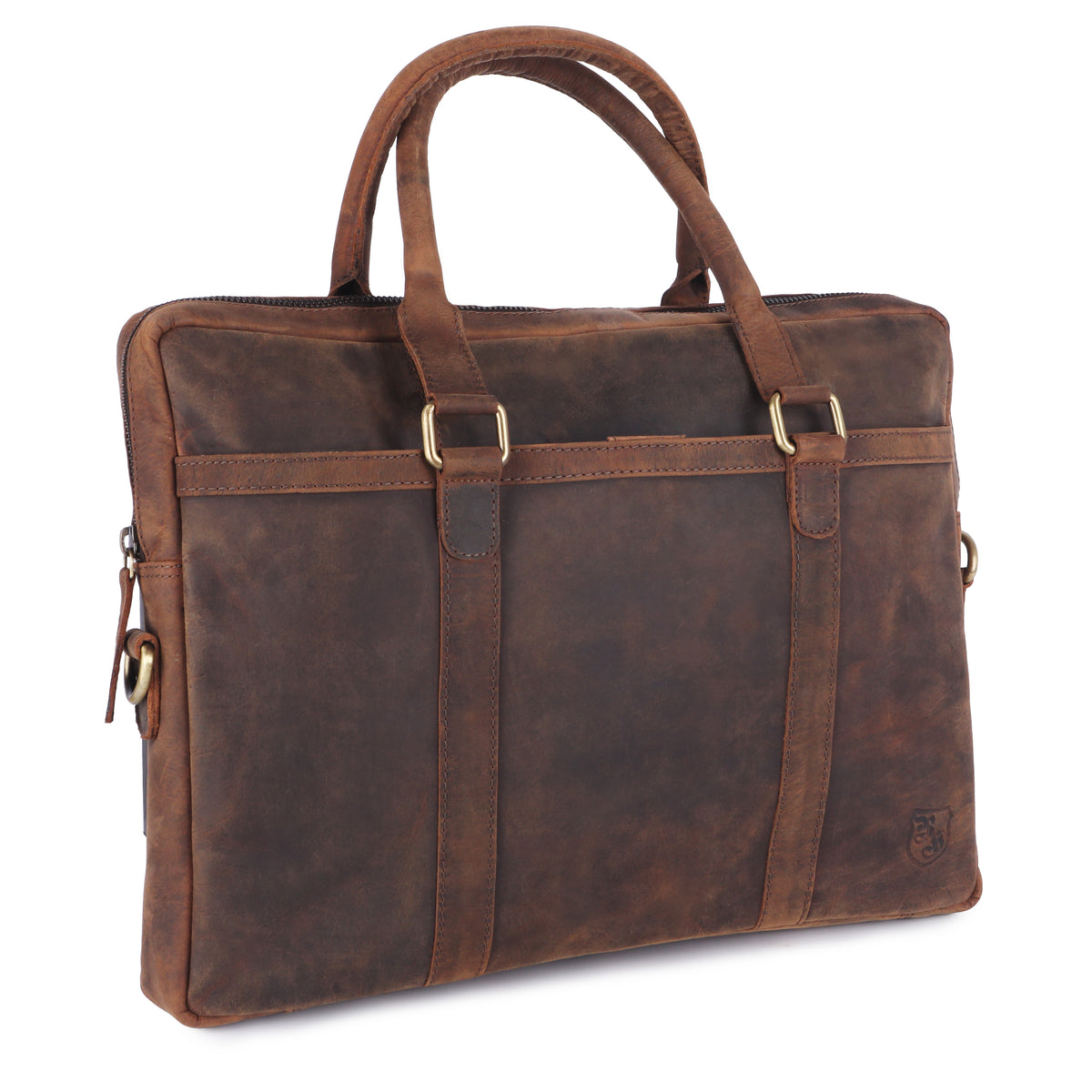 Business Bag Gecko made of buffalo leather in brown, view 7