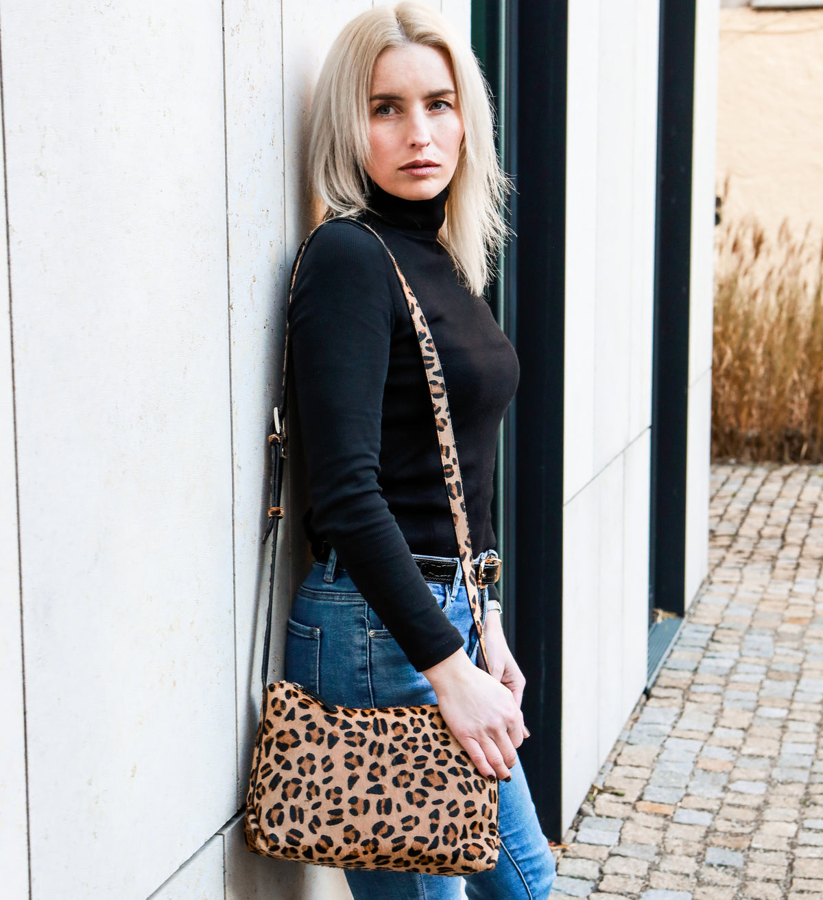 Leopard Ratschkatl Tasche aus Büffelleder, Ansicht 7
