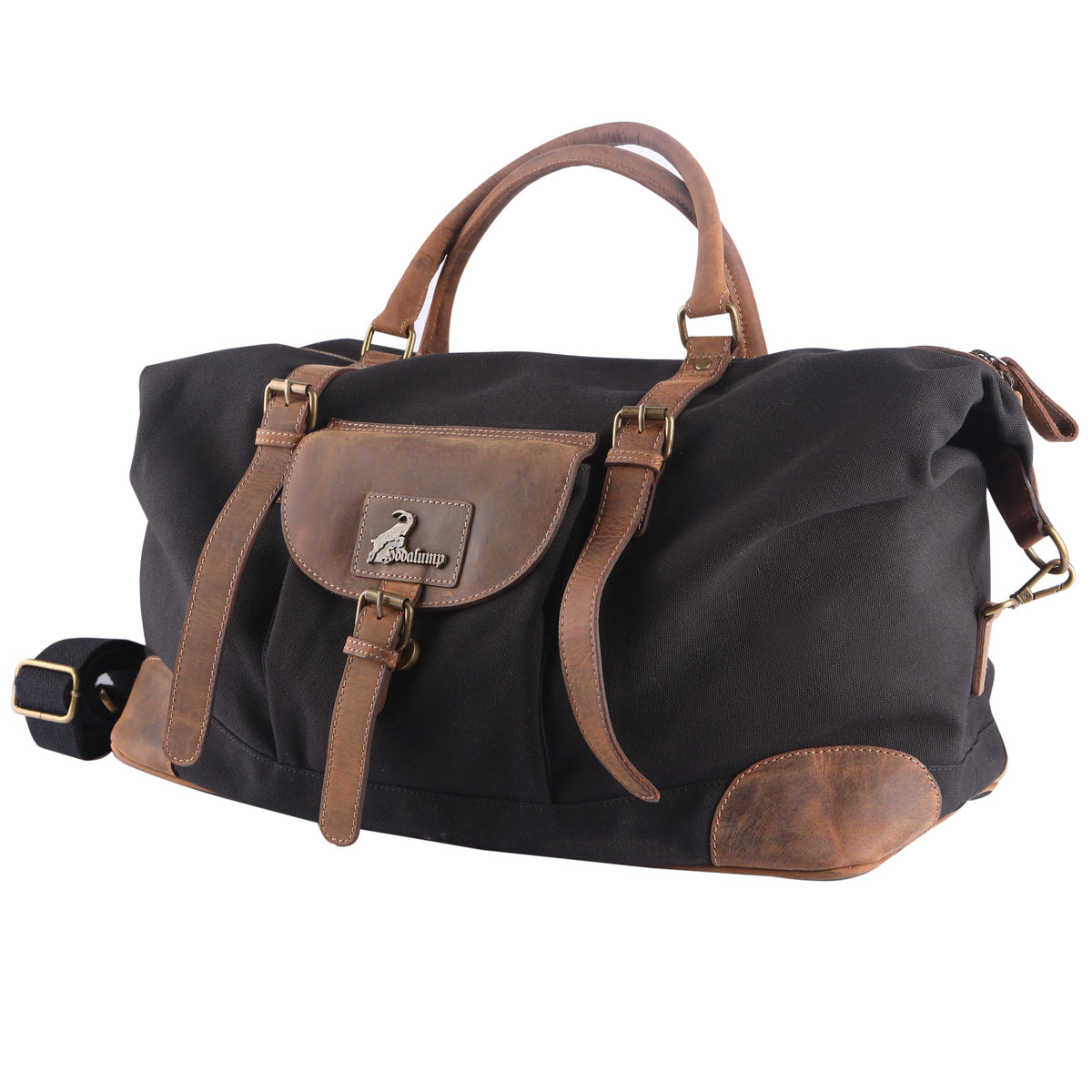Borsa da viaggio PET Recycle da cabina in pelle di bufalo e PET, vista 5