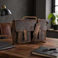 Briefcase Jordan made of buffalo leather