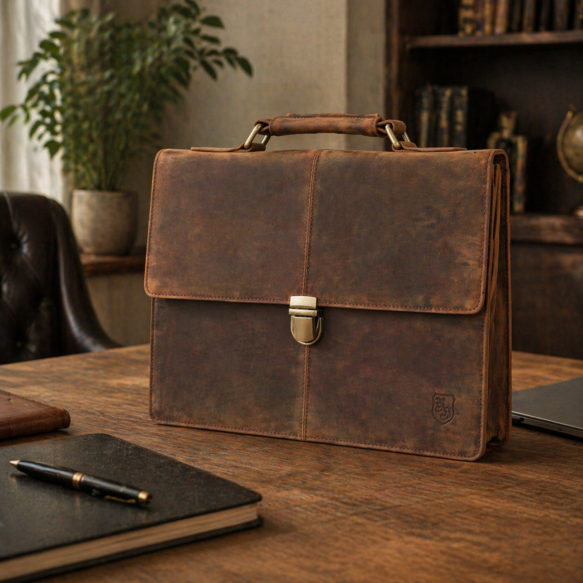 Borsa da lavoro Tom in pelle di bufalo