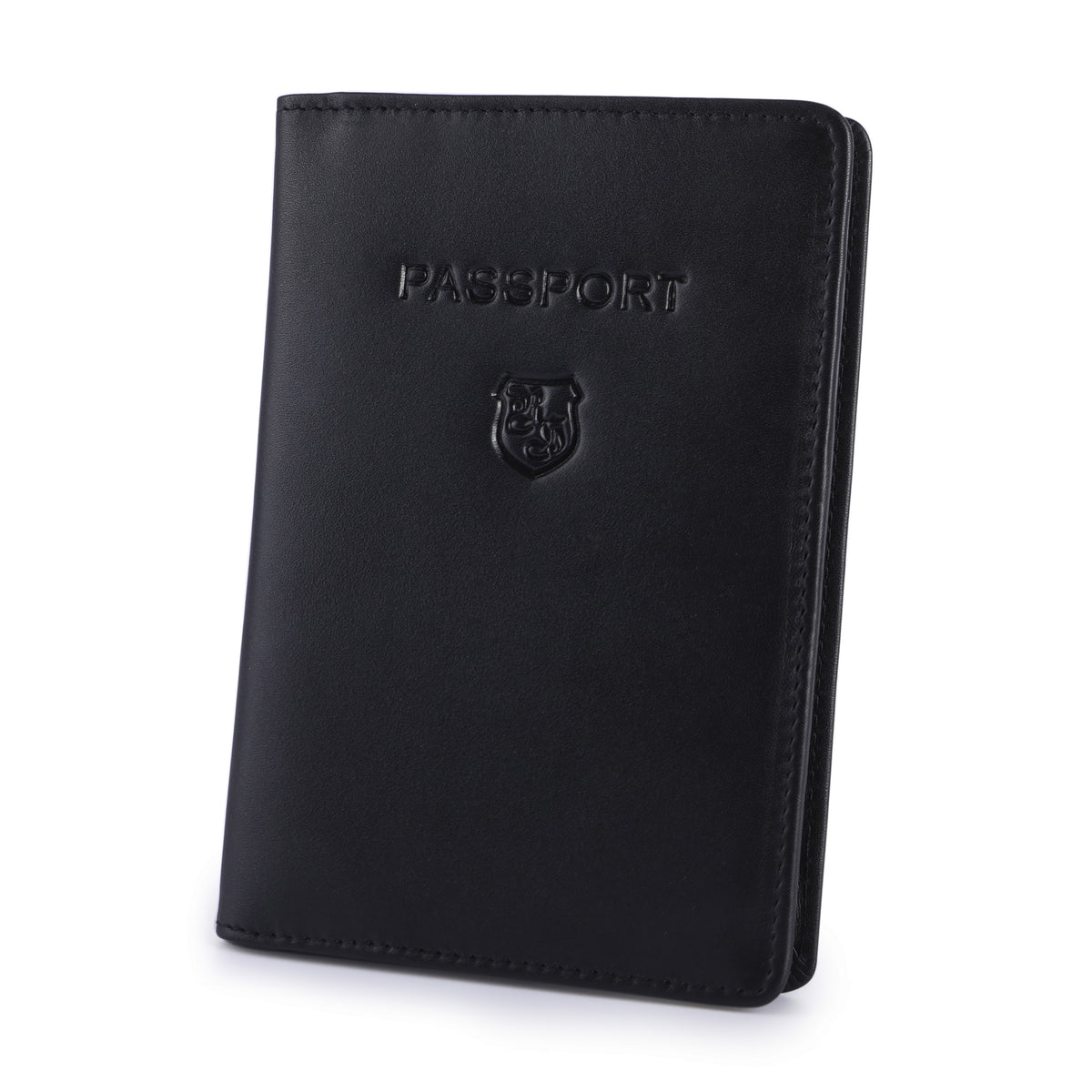 Portapassaporto Markus in pelle di bufalo nero, vista 7