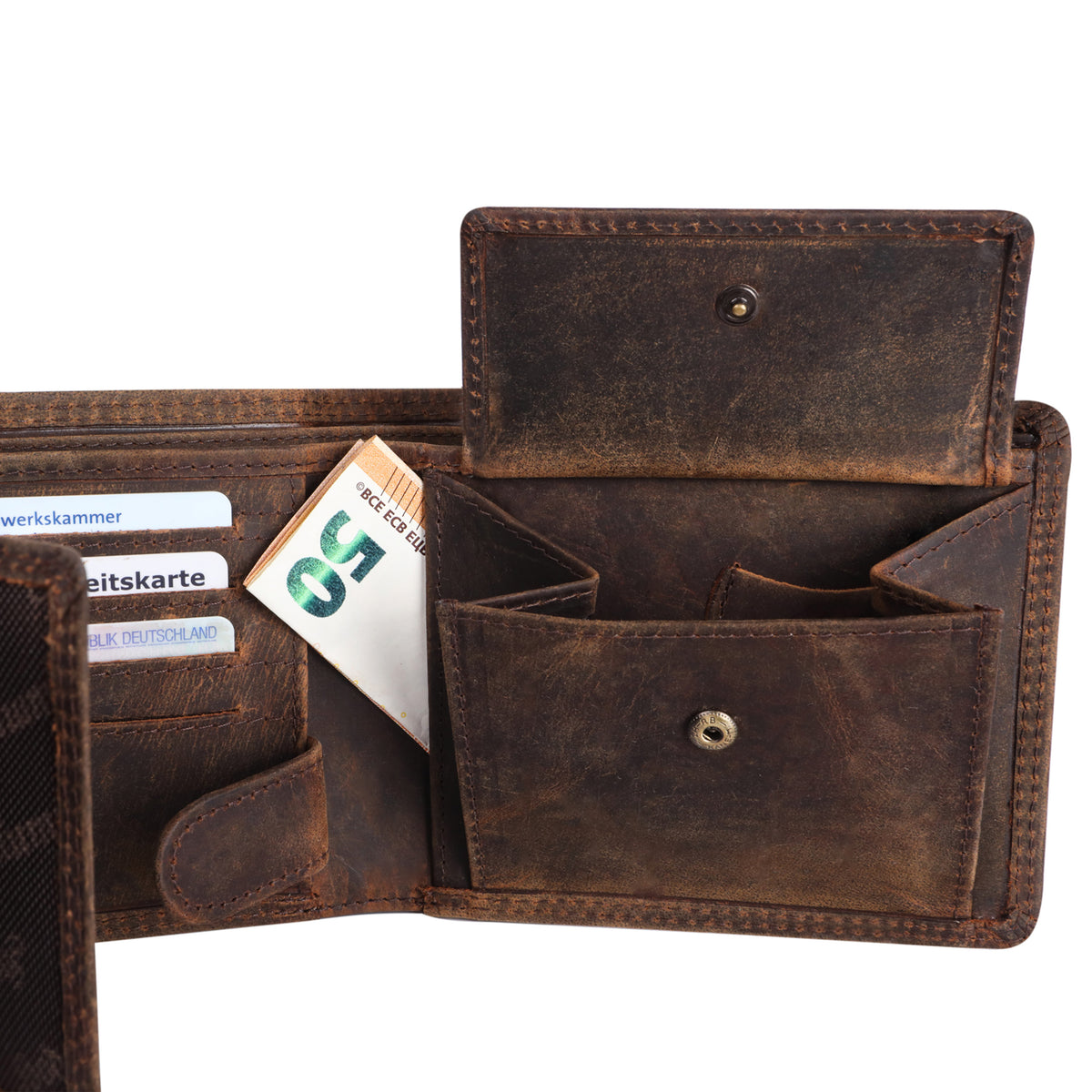 Classic Wallet Kare made of buffalo leather, view 4