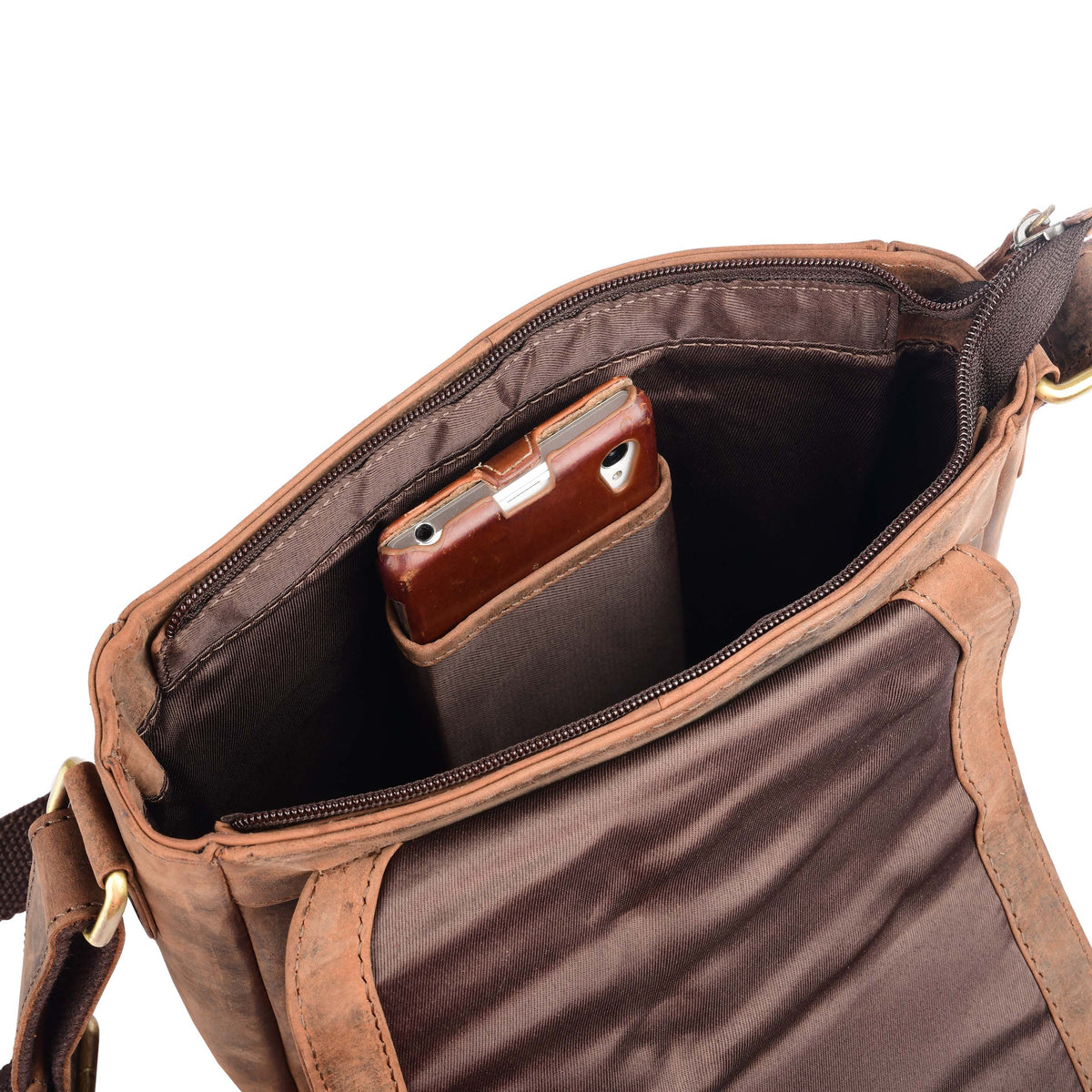 Sac Cross-Over Paul en cuir de buffle, vue 5