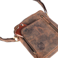 Borsa quotidiana Mike in pelle di bufalo, vista 9
