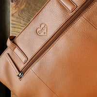 Savage bruin dameshandtas collectie van buffelleer, aanzicht 13