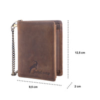 Vertical Wallet with Chain Lenz made of buffalo leather, view 8