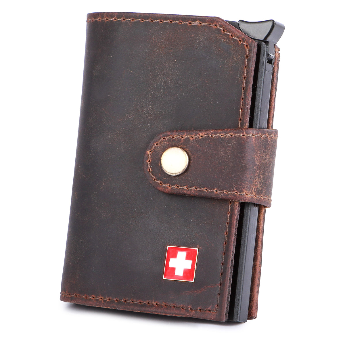 Kartenetui Schweiz aus Büffelleder, Ansicht 4