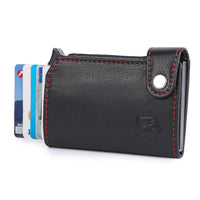 Portacarte Hodalump BLACK/RED in pelle di bufalo, vista 8