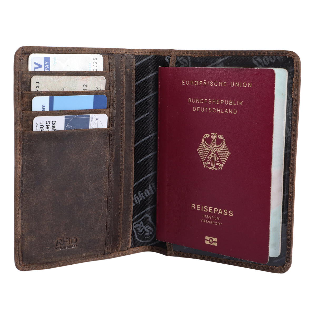 Portapassaporto Markus in pelle di bufalo, vista 6