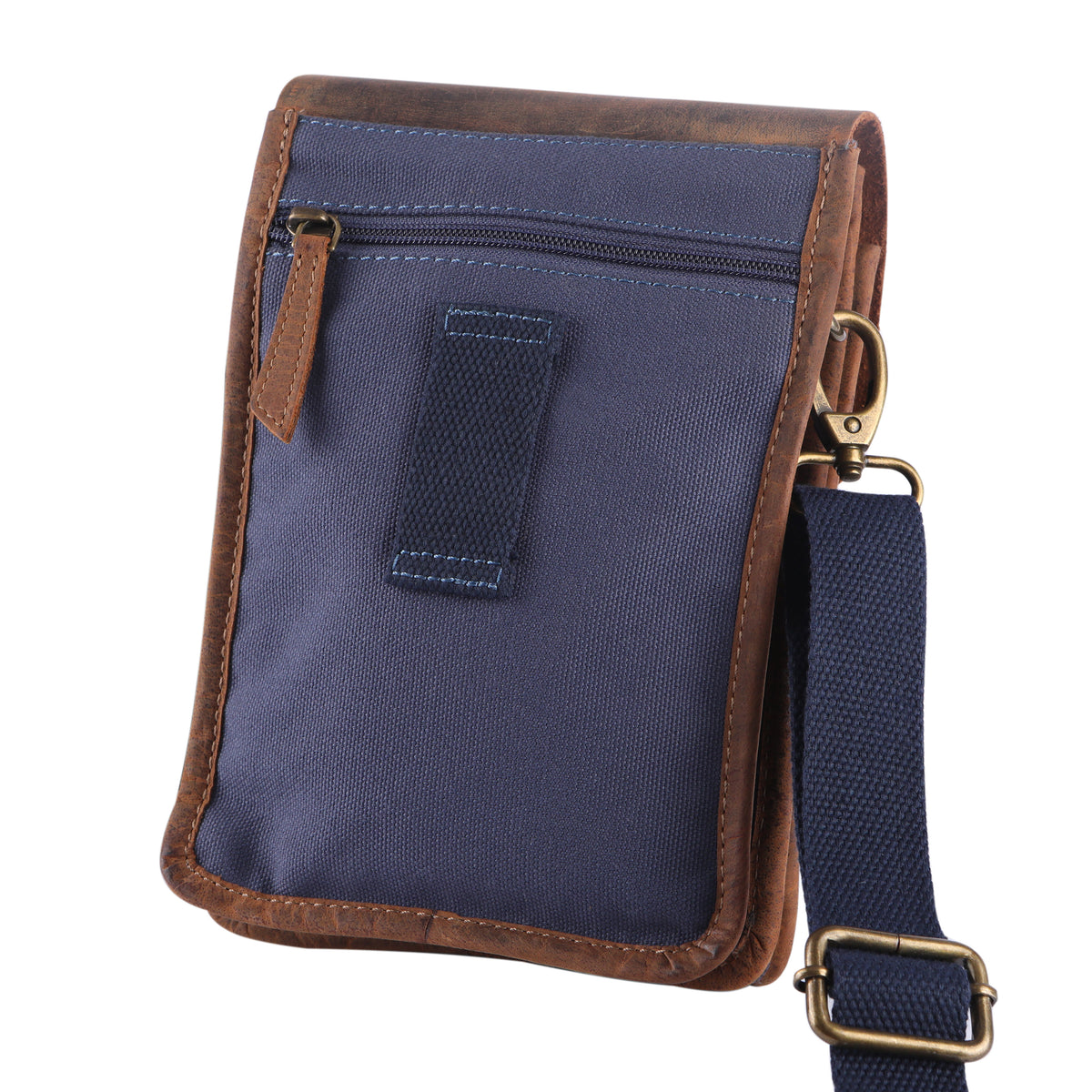 Petit sac bandoulière de voyage en cuir de buffle, vue 4