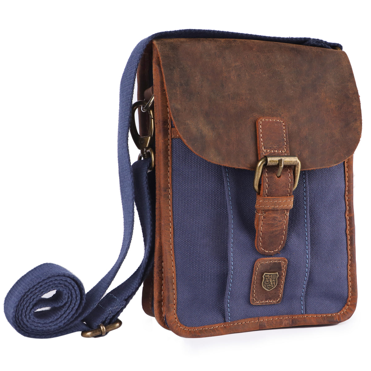 Petit sac bandoulière de voyage en cuir de buffle, vue 2
