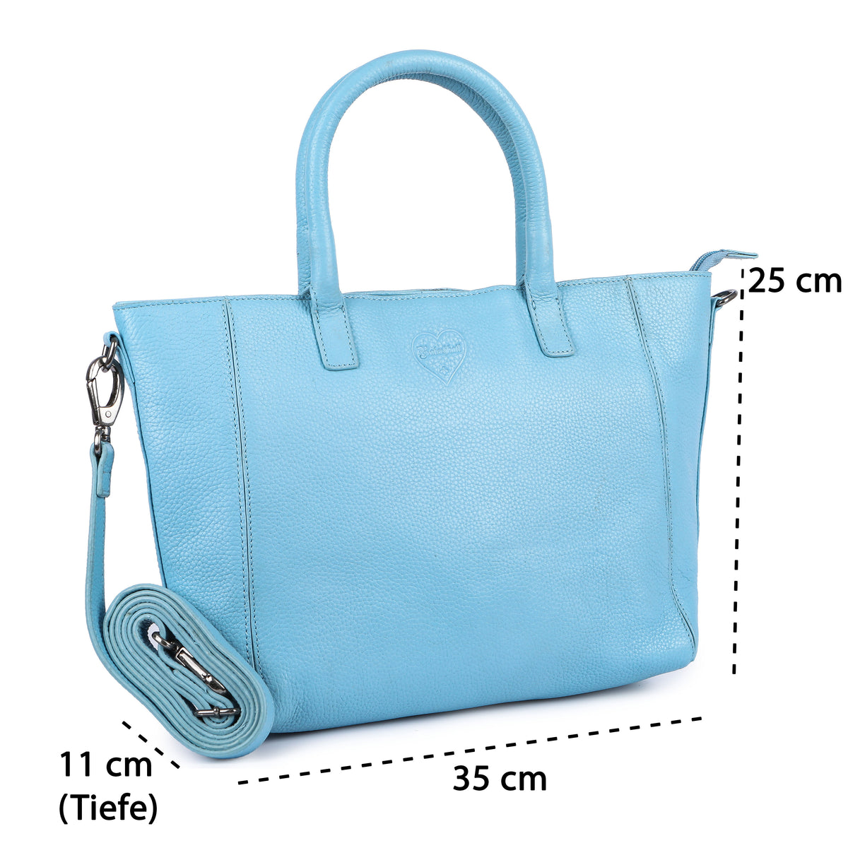 Borsa shopper softblue in pelle di bufalo, vista 5