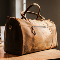 Hand Luggage & Gym Bag made of buffalo leather, view 4
