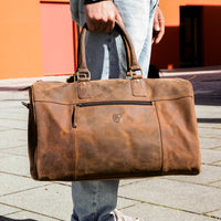 Hand Luggage & Gym Bag made of buffalo leather, view 3
