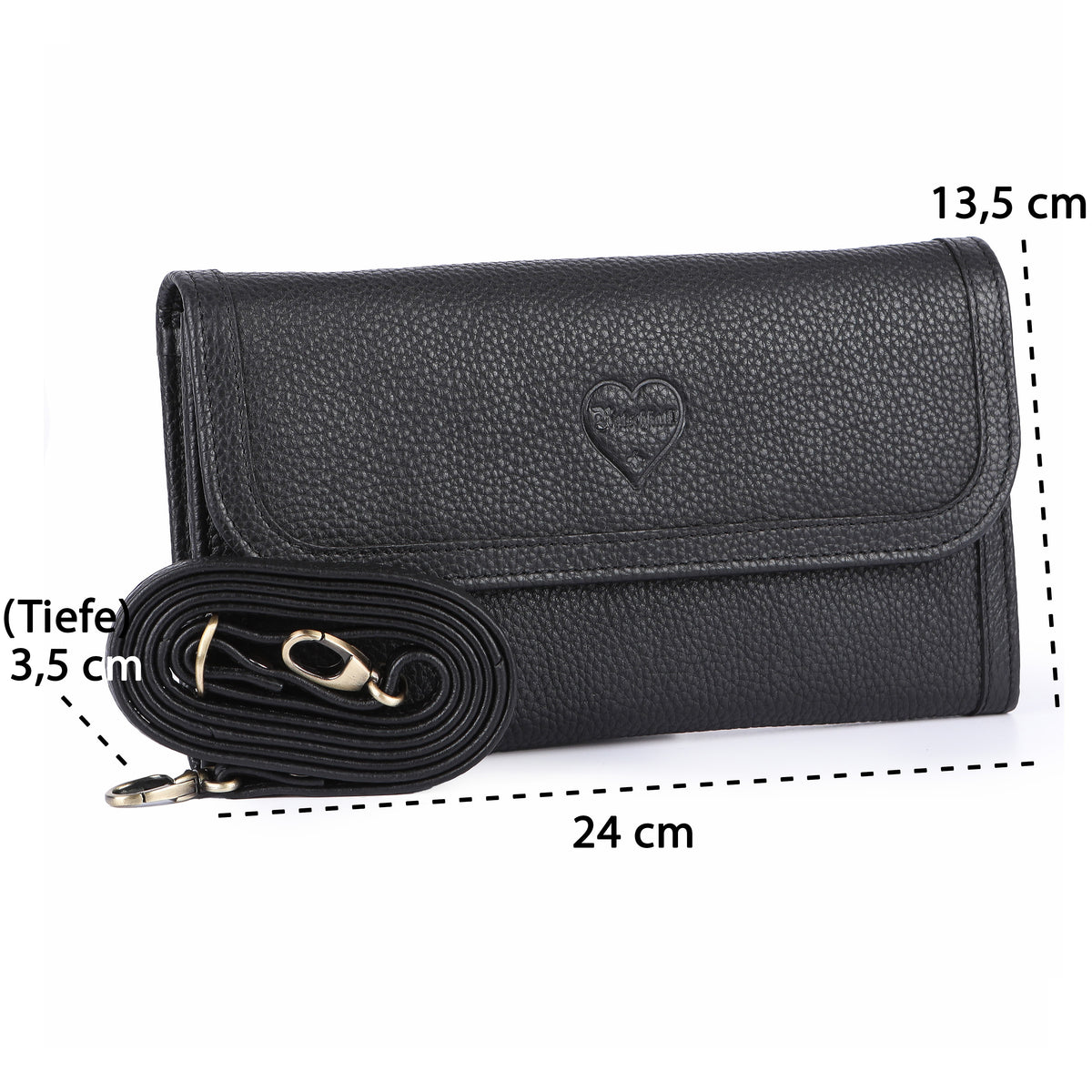 Borsa per telefono Sandra in pelle di bufalo, vista 7