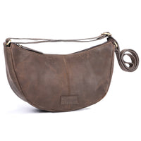 Borsa a mezzaluna Rio in pelle di bufalo, vista 4