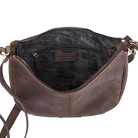 Borsa a mezzaluna Rio in pelle di bufalo, vista 7